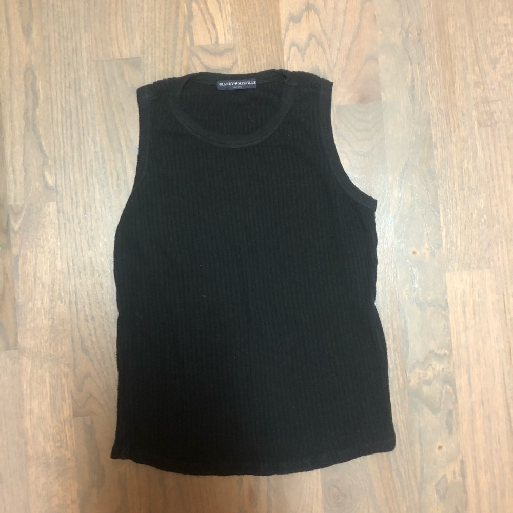 Black Brandy Melville Ribbed Tank Top